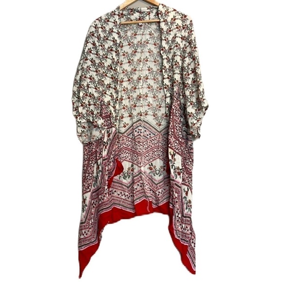 Patrons of Peace M floral kimono - Picture 1 of 9